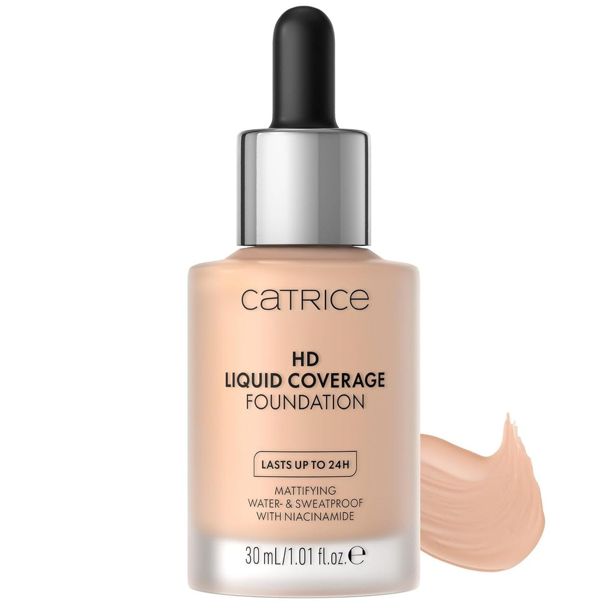 Catrice HD Liquid Coverage Foundation 020 Rose Beige | Hoge dekking, duurzaamheid, matterende, vloeibare foundation, geen maskereffect – Catrice Cosmetics