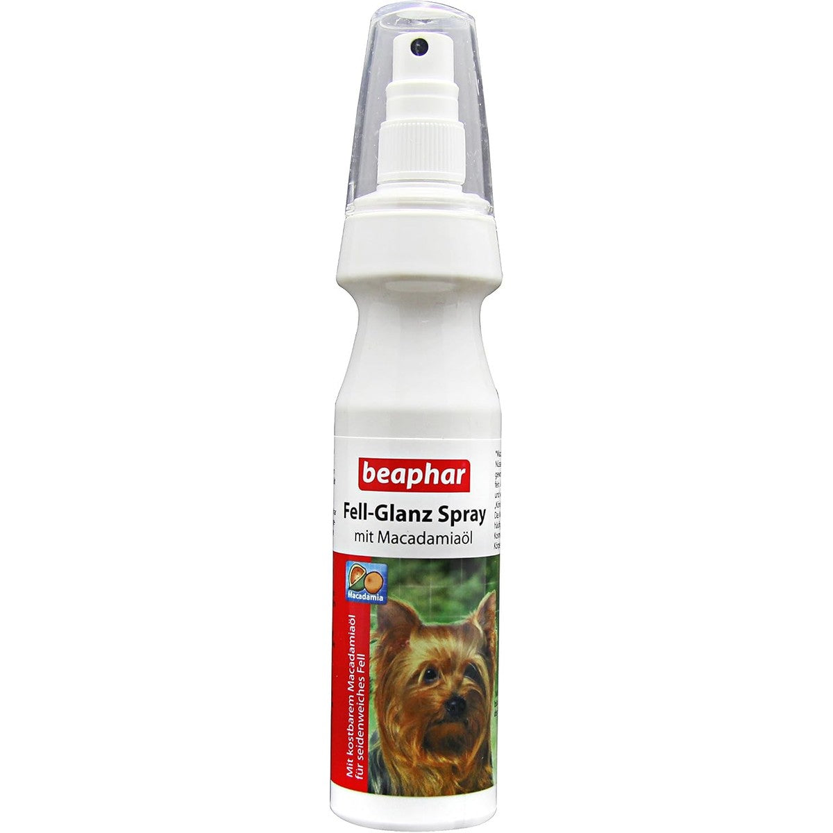 BEAPHAR - Bont-glansspray voor honden - vachtverzorging - met macadamia-olie voor glanzende vacht - tegen droge hondenhuid en dof vacht - 150 ml – beaphar