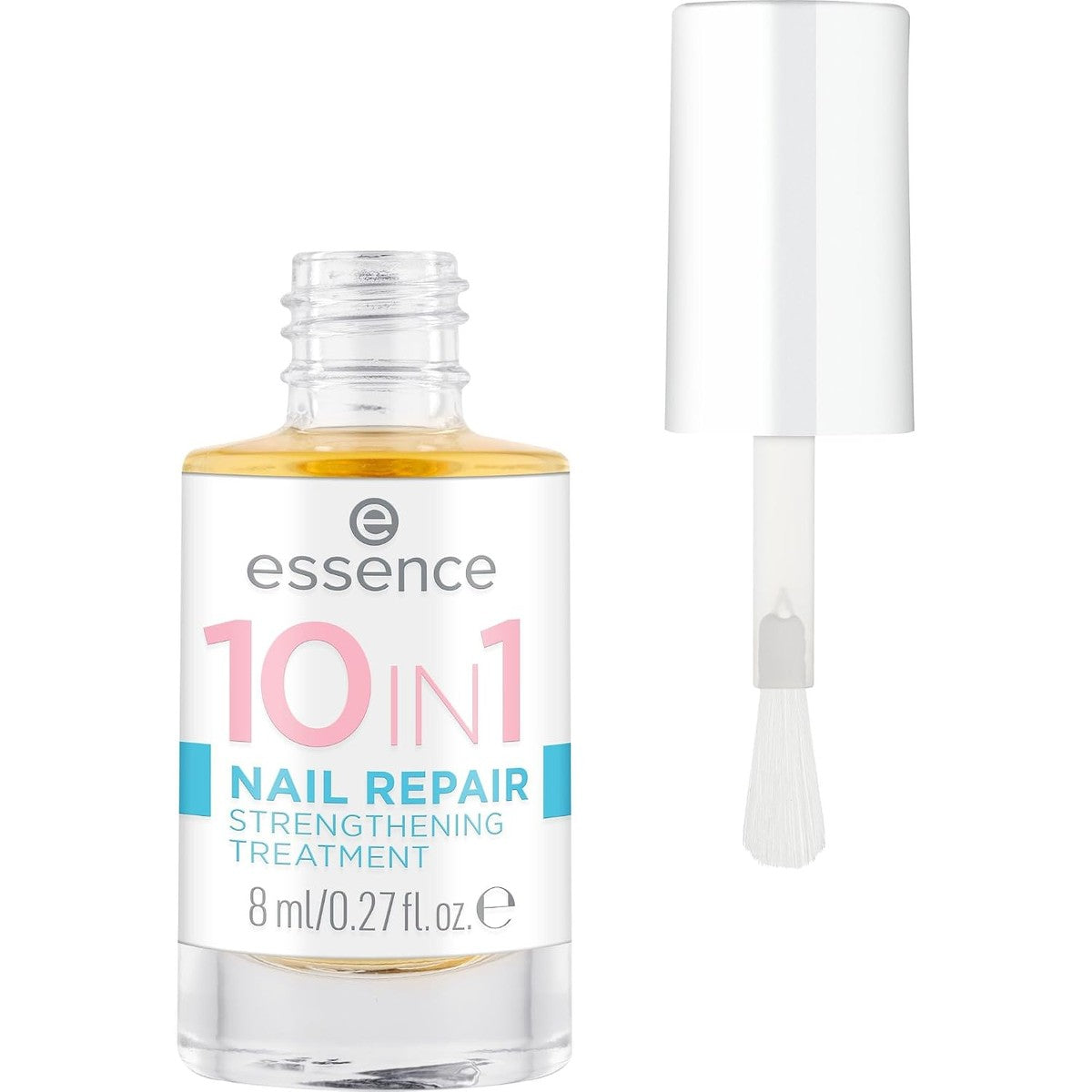 Essence 10-in-1 nagelreparatie versterkende behandeling, transparant, 8 ml | Versterkt, verhardend, beschermend, verzorgend, gladmakend, volumeverend, herstellend – Essence Cosmetics