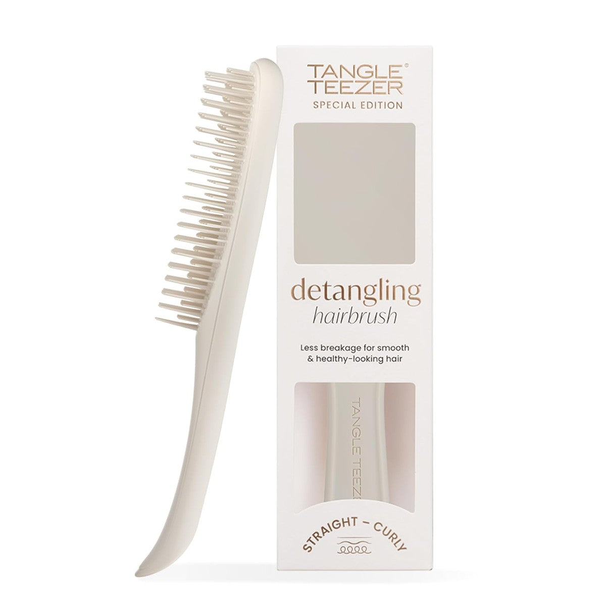 Tangle Teezer Ultimate Detangler Haarborstel, nat en droog haar, ontwarringsborstel voor alle haartypes, tweetraps borstelharen verminderen haarbreuk en knopen, puimsteengrijs, mat oppervlak – Tangle Teezer