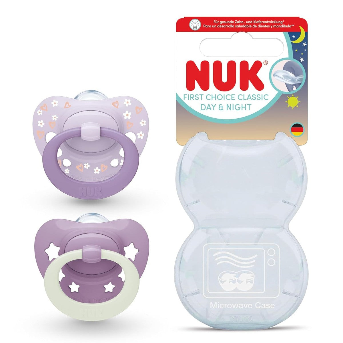 NUK First Choice Classic Day & Night fopspeen 6-18 maanden 2 stuks – NUK