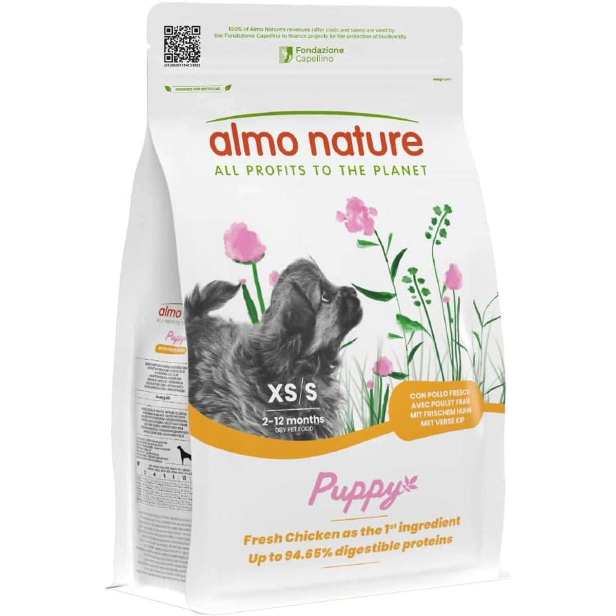 Almo Nature Puppy Droogvoer voor honden, XS-S met kip, 2 kg, compleet voer voor puppy's, kleine en zeer kleine rassen – almo nature