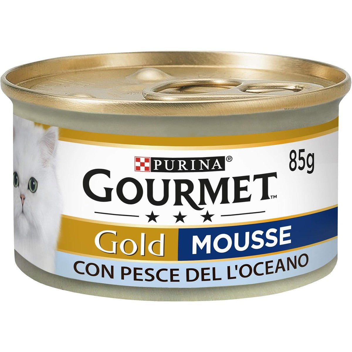 Purina Gourmet Goud nat kattenvoer mousse met oceaanvissen 24 blikjes à 85 g, doos 24 x 85 g – Gourmet