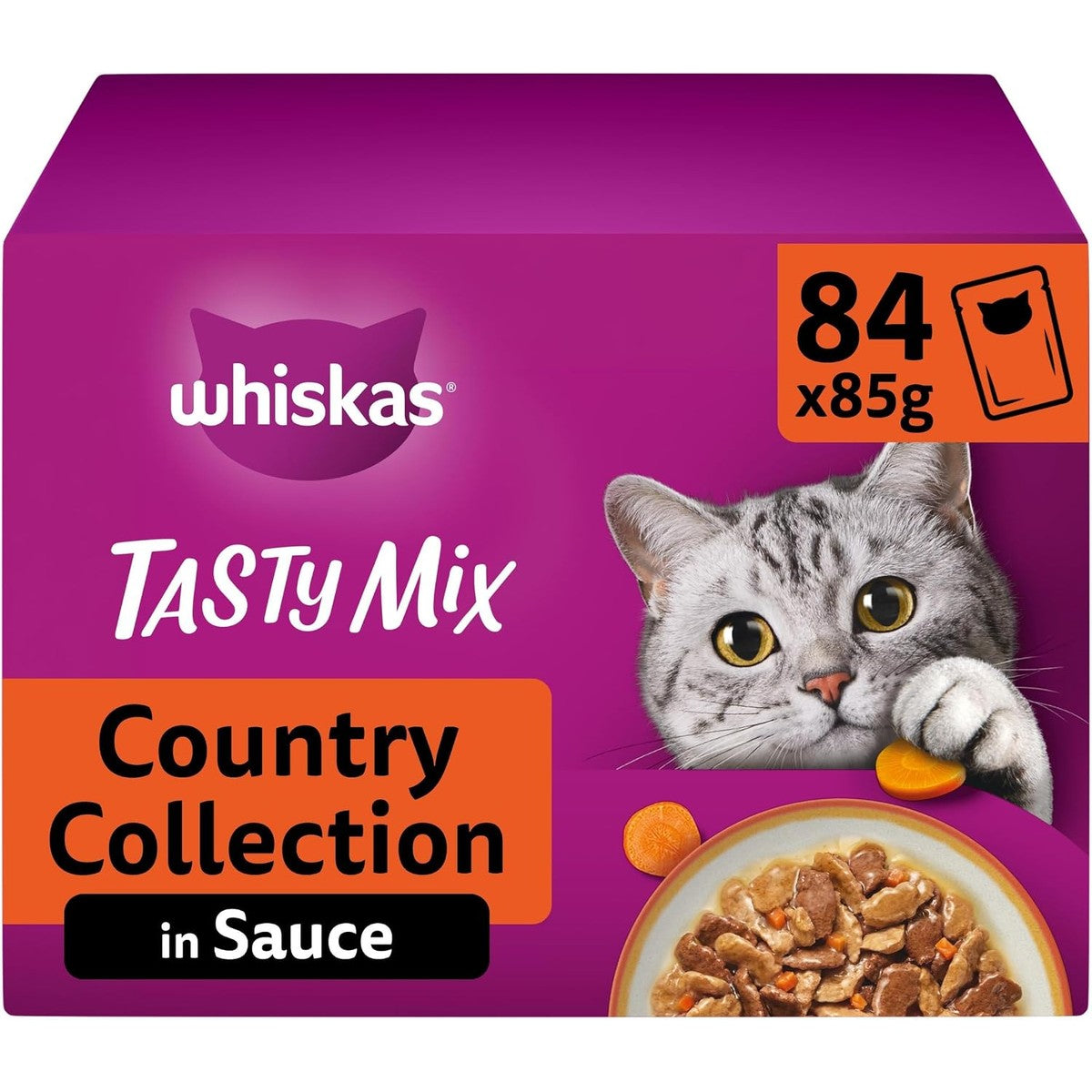 Whiskas Tasty Mix Country Collection natvoer kattenvoer 84 x 85 g