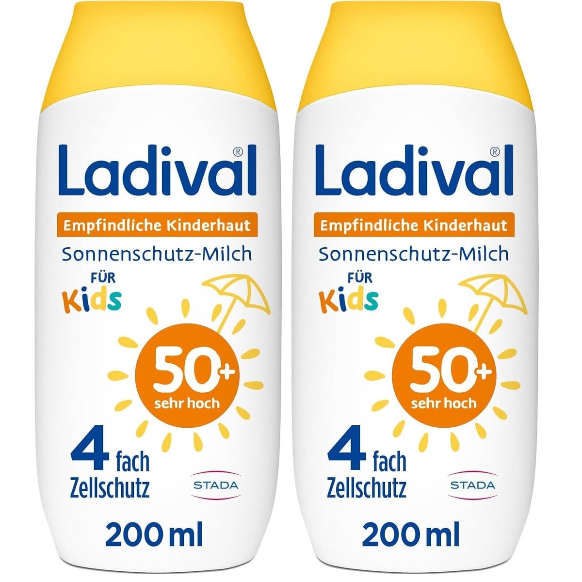 Ladival Zonnebrandmelk LSF50+ Kinderhuid 200 ml (verpakking van 2) – Ladival