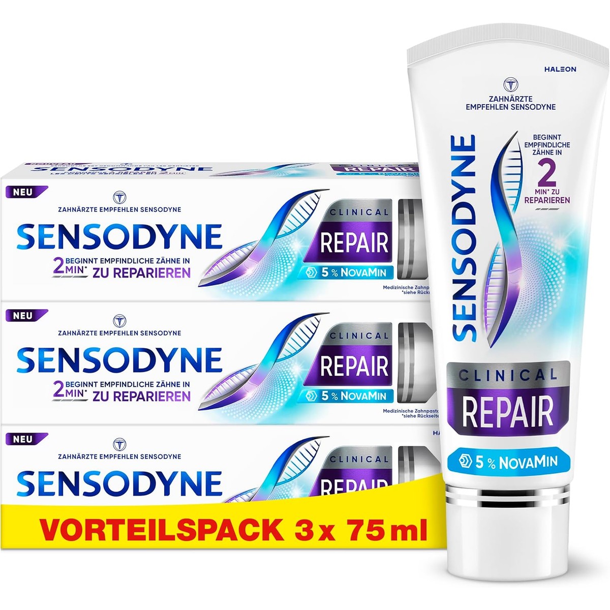 Sensodyne Clinical Repair 5% NovaMin 3 x 75 ml – Sensodyne