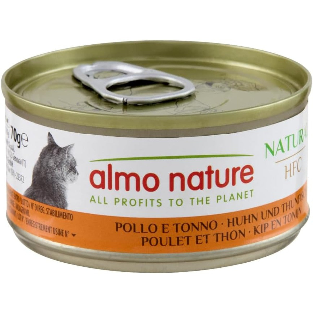 Almo Nature HFC Natural Katzenfutter nass- Huhn und Thunfisch 24er Pack (24 x 70g) – almo nature