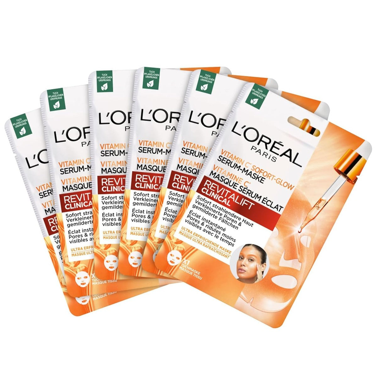 L'Oréal Paris Revitalift Clinical Vitamine C Doekmasker 6 x 26 g – L'Oréal Paris