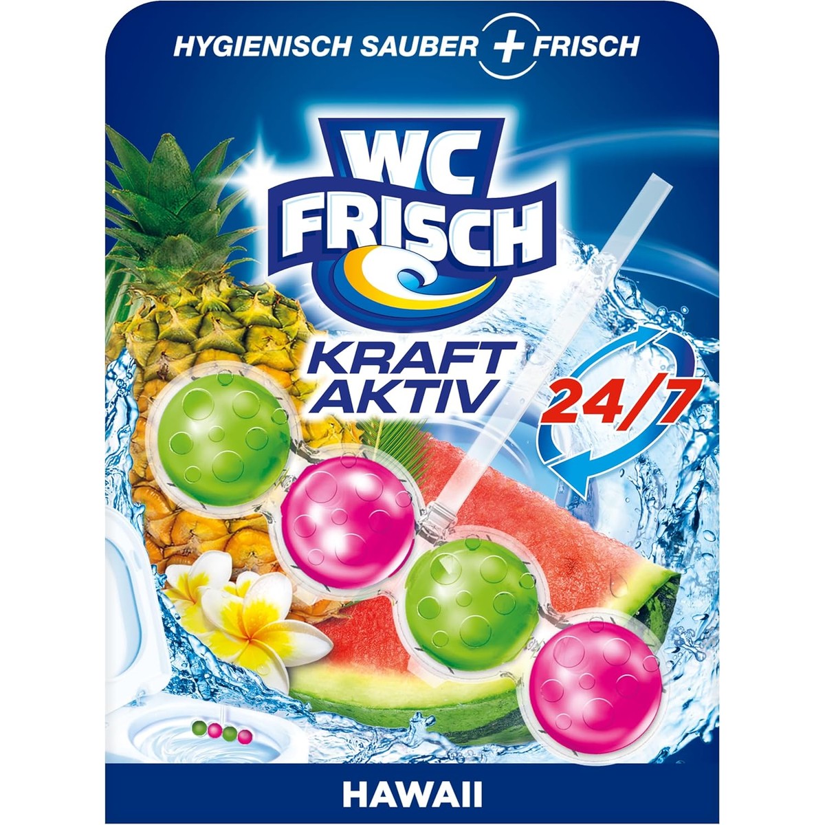 WC-Frisch Kraft Aktiv Hawaii wc-geurspoeler set van 3 – WC-Frisch