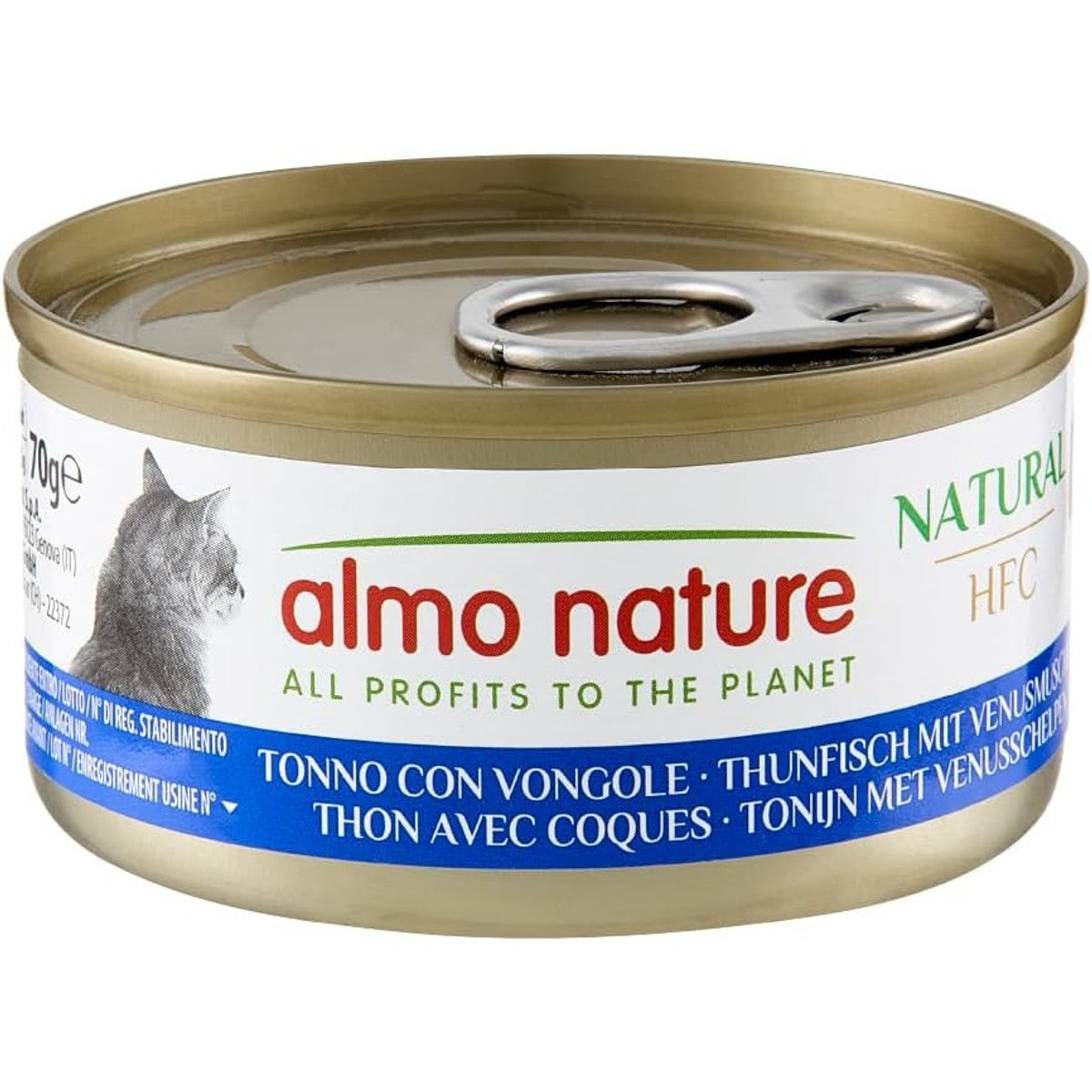 Almo Nature HFC Natural Kattenvoer nat - tonijn met venusschelpen 24-pack (24 x 70g) – almo nature