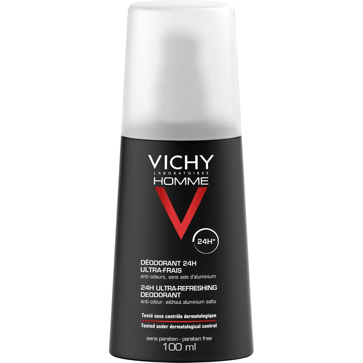 Vichy Homme Deodorant Verstuiver Ultrafris 24 uur Deospray 100 ml