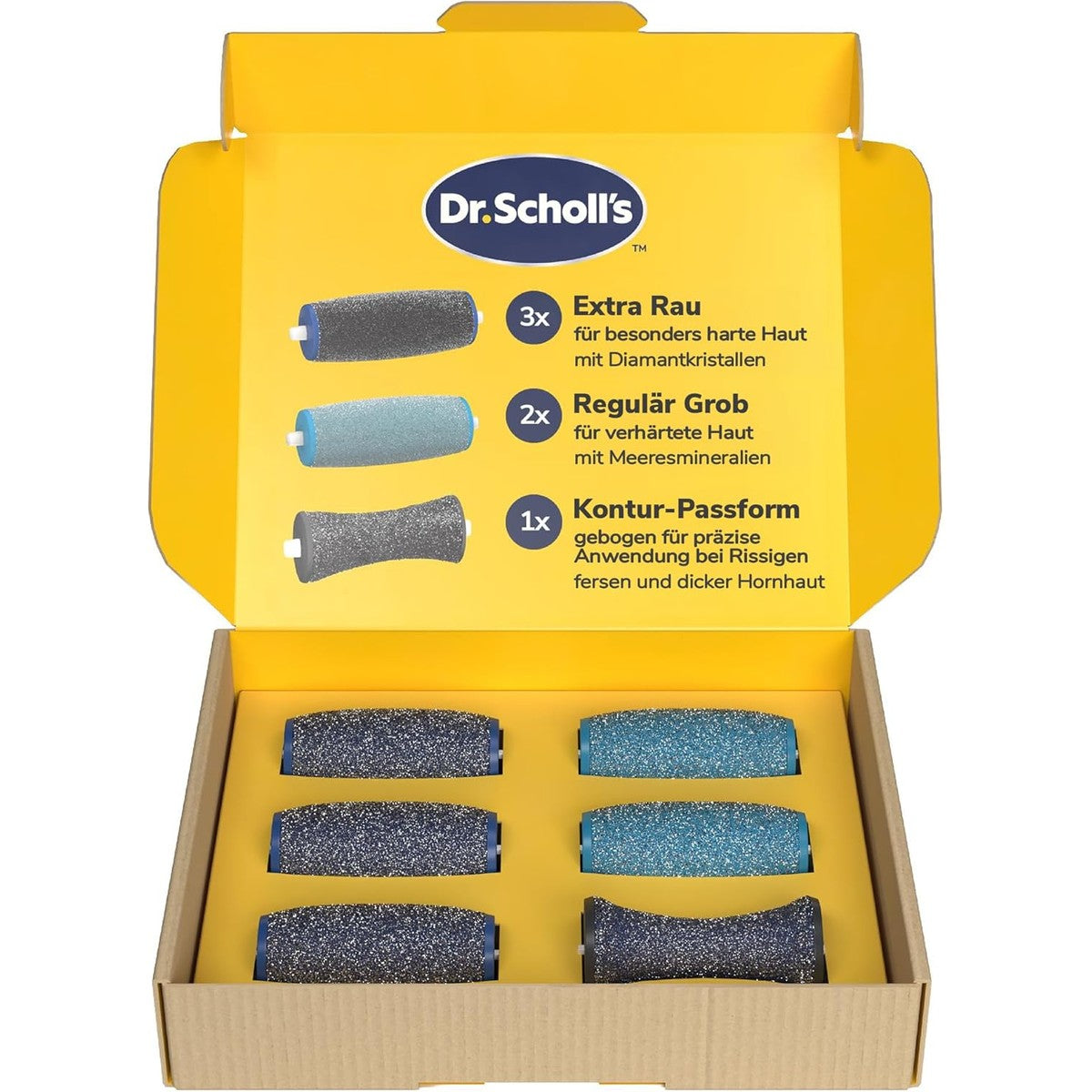 Dr. Scholl's Reserve-rolkoppen eeltverwijderaar 6 stuks