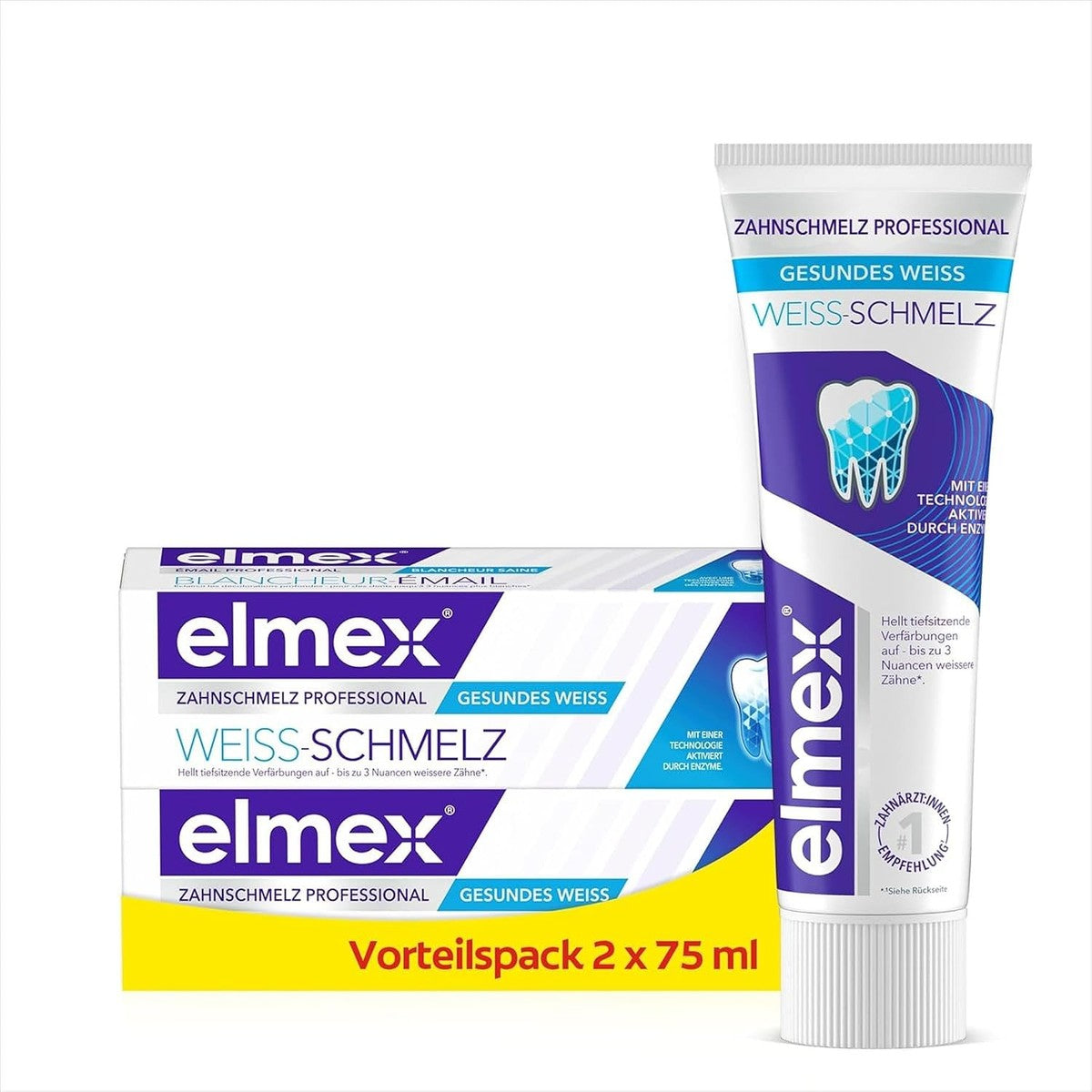 elmex Opti-Schmelz Professional White Melt, 2 x 75 ml – ELMEX
