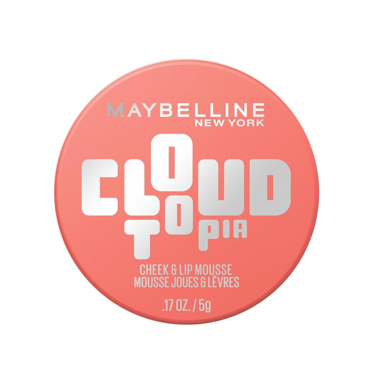 Maybelline New York Cloudtopia Wang- & Lippen Mousse, 2-in-1 blush & lippenverf voor 14H grip, luchtige lichte textuur & matte afwerking, nr. 05 Coral Illusion, 5 g – MAYBELLINE