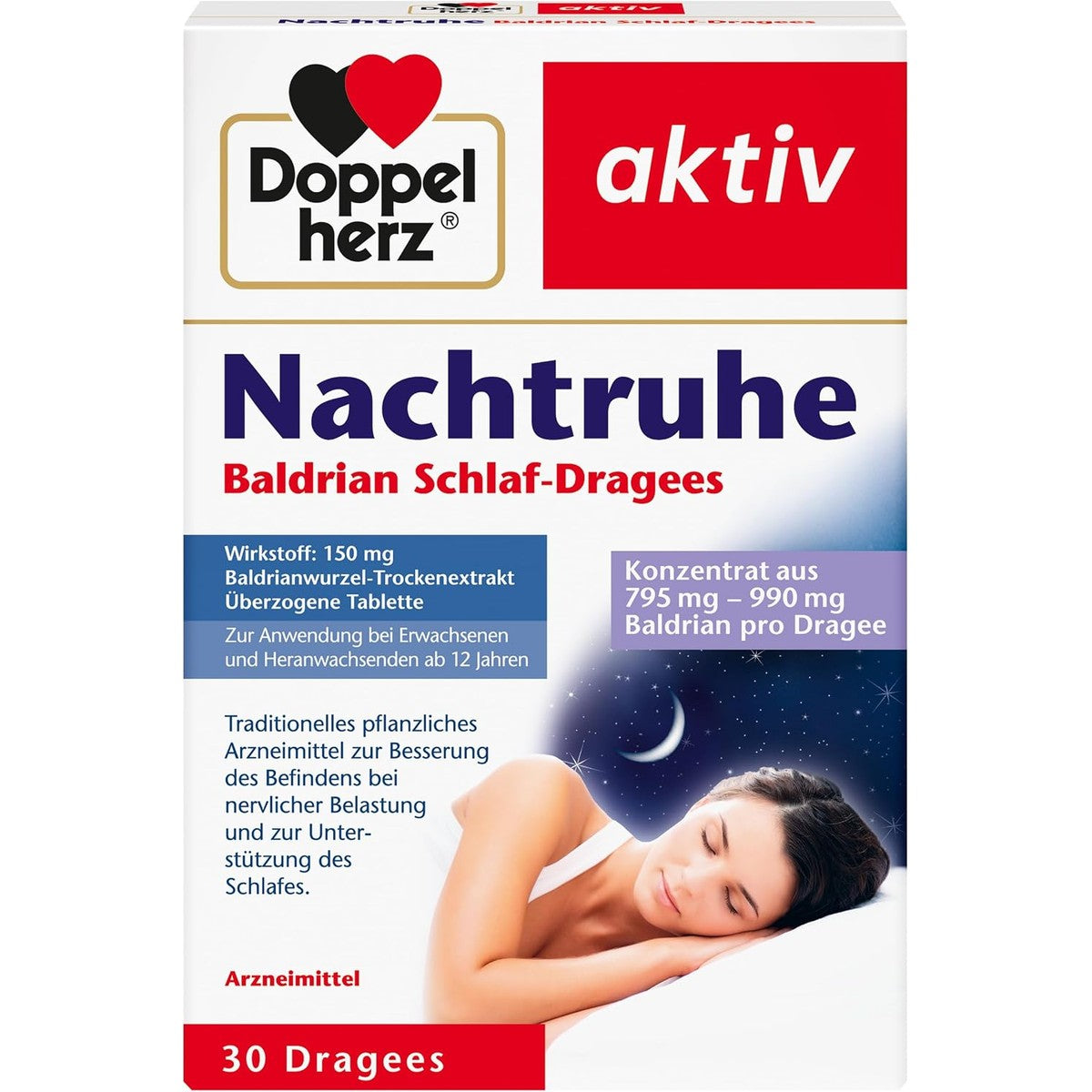 Doppelherz Nachtrust Valerian slaapdragees N – Doppelherz