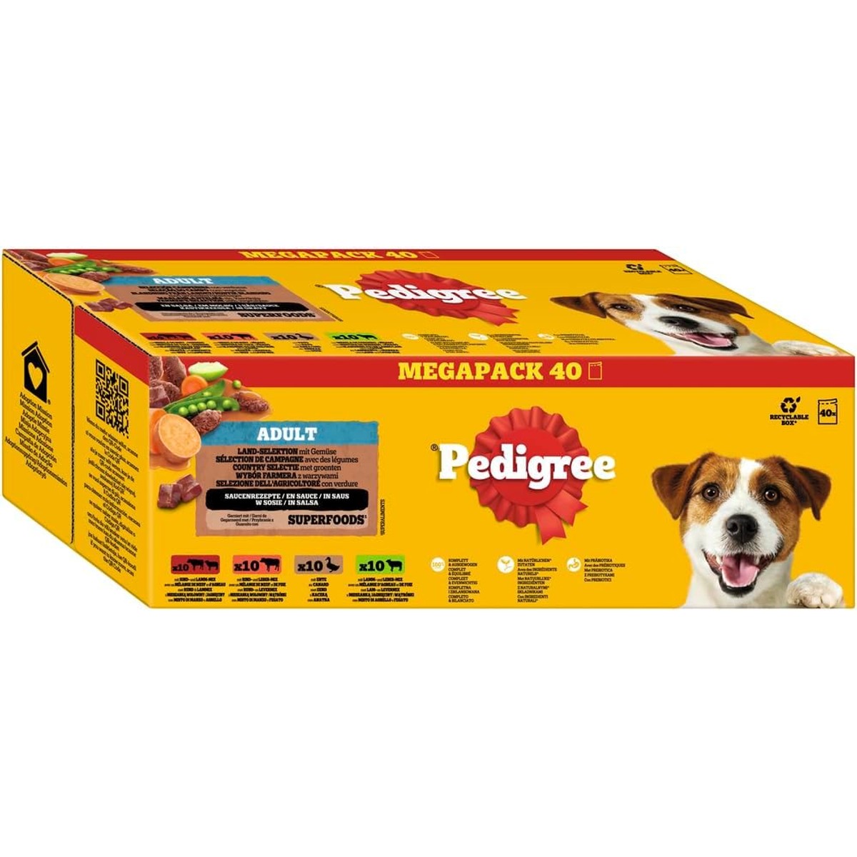 PEDIGREE DOGCARE hondenvoer portiezakjes chunks in saus Adult 40 x 100g – Pedigree