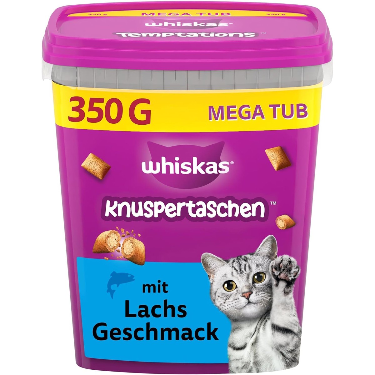 WHISKAS KNUSPERTASCHEN Box Lachs 2 x 350g – whiskas