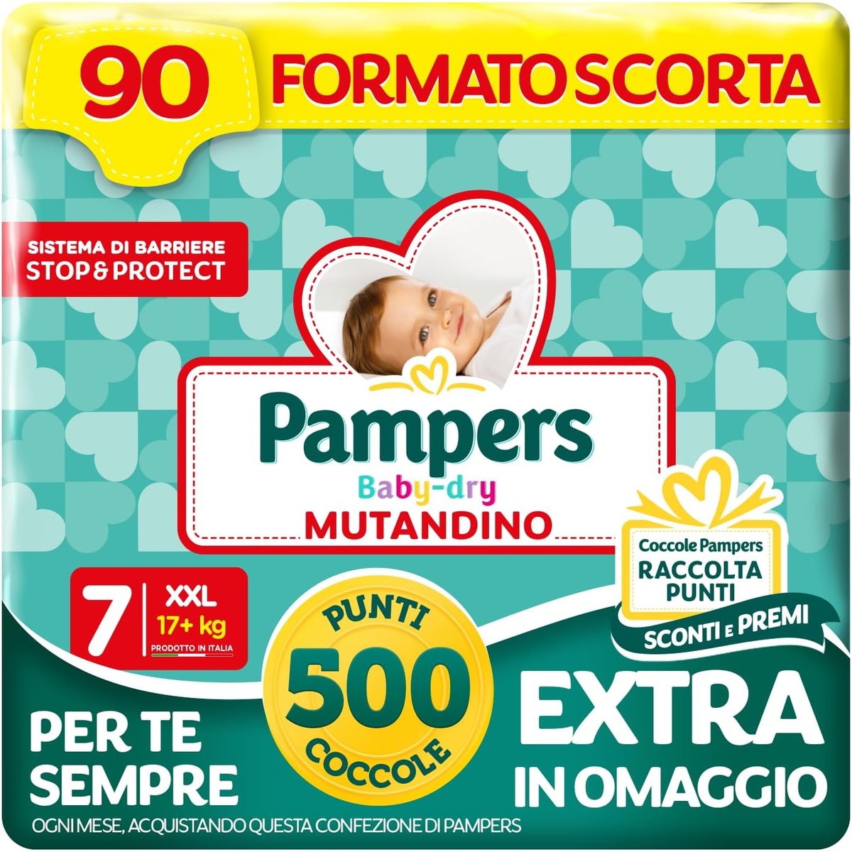 Pampers Baby Dry Windelhöschen XXL maat 7 (17+ kg), 90 Windeln – Pampers