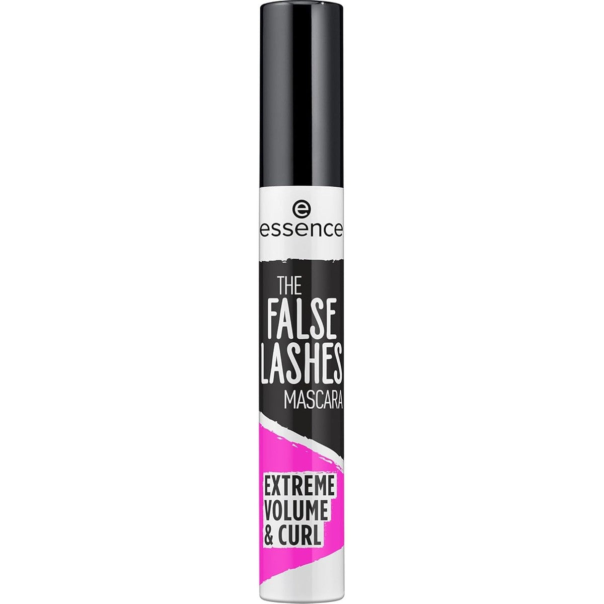 Essence The False Lashes Mascara Extreme Volume & Curl, zwart, volumegevend, veganistisch, zonder microplasticdeeltjes, nanodeeltjes, zonder parfum, 1 stuk (10 ml) | Extremer Volumen-Effekt, Falsche Wimpern, Wackeleffekt, Mascara – Essence Cosmetics
