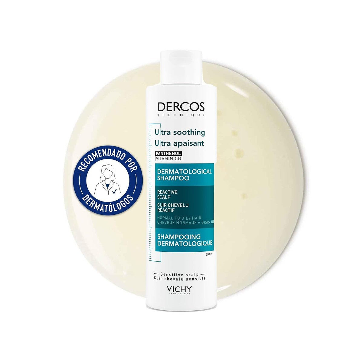 Vichy Dercos Technique Shampoo voor Gevoelige Hoofdhuid 200 ml