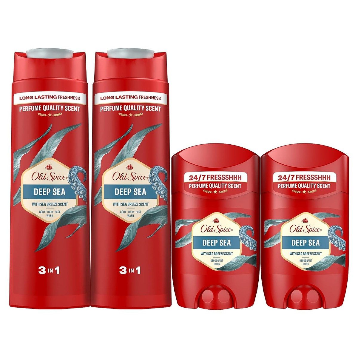 Old Spice Deep Sea Deo Stick 2 x 50 ml + 2 x 400 ml – Old Spice