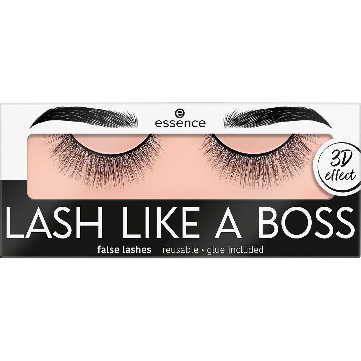 essence Lash Like A Boss Nr. 03 kunstwimpers, zwart, langdurig, volumegevend, veganistisch, zonder microplasticdeeltjes, nanodeeltjes, zonder parfum, 1 paar – Essence Cosmetics