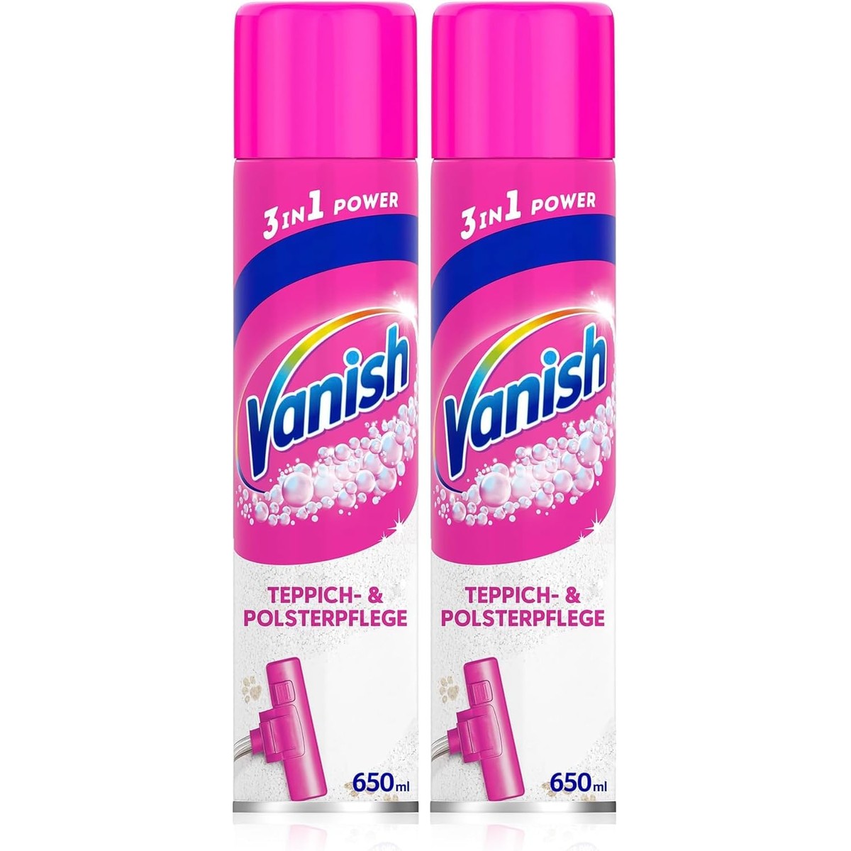 Vanish GOLD Power Foam Tapijtreiniger 1 x 650 ml (verpakking van 2) – Vanish