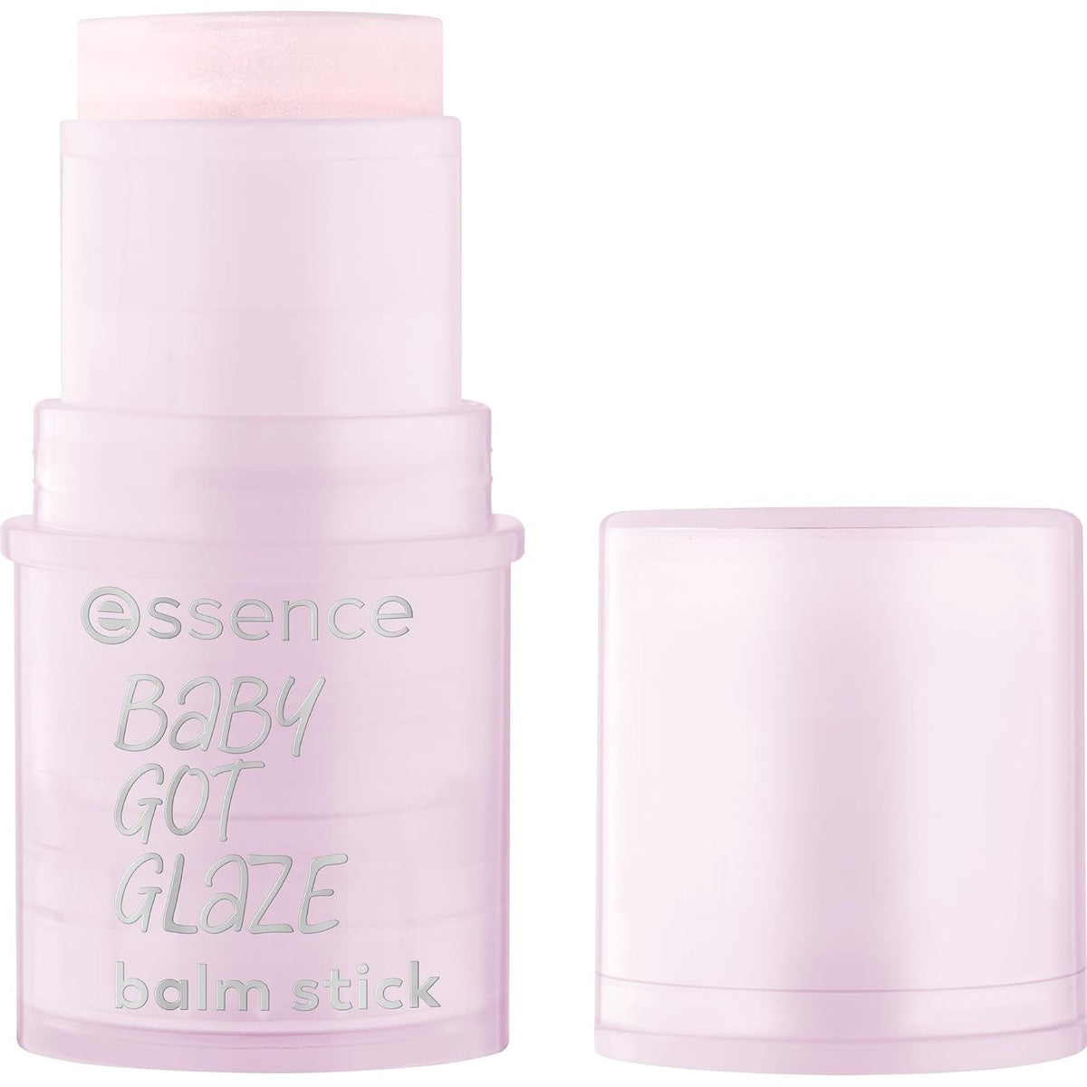 Essence Baby Got Glaze balsem stick, highlighter, transparant, verzorgend, glanzend, stralend fris, veganistisch, zonder conserveringsmiddelen, zonder parabenen, zonder microplastic deeltjes, per stuk | Verzorgende, veelzijdige balsemstick – Essence Cosmetics