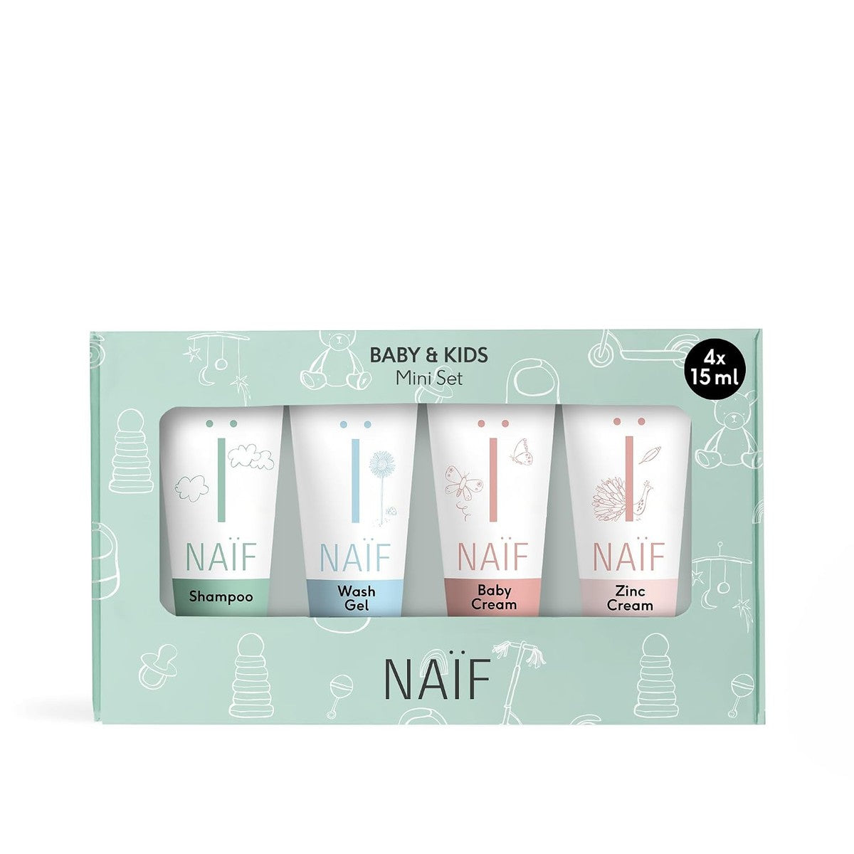 Naïf Babyverzorging mini-kit 4 x 15 ml – Naïf