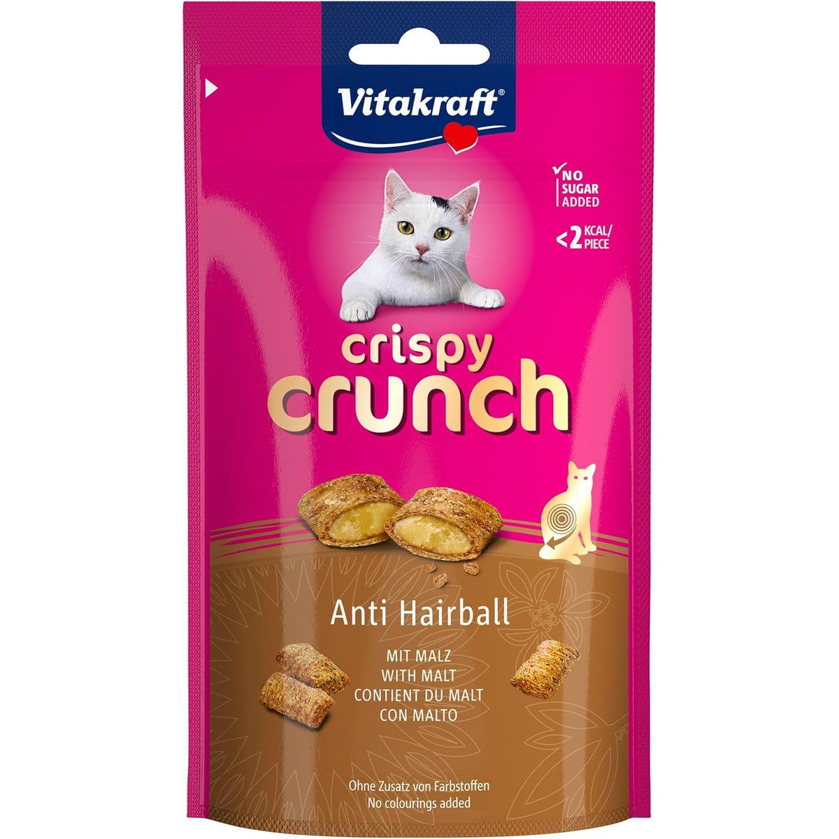 vitakraft katzensnacks, knapperige getreidekissen met romige Vulling, tegen haarballen, Crispy crunch – Vitakraft