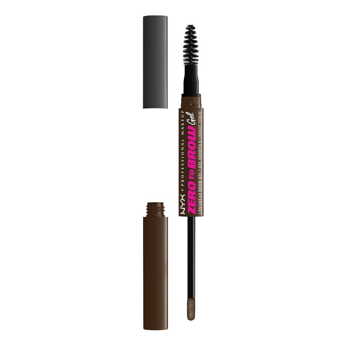 Nyx Professional Makeup Langhoudende en vloeibare wenkbrauwgel, voor een natuurlijke look en tot 2 dagen houdbaar, zonder afgeven en vervagen, Zero to Brow, kleur: espresso, 1 stuk – NYX PROFESSIONAL MAKEUP