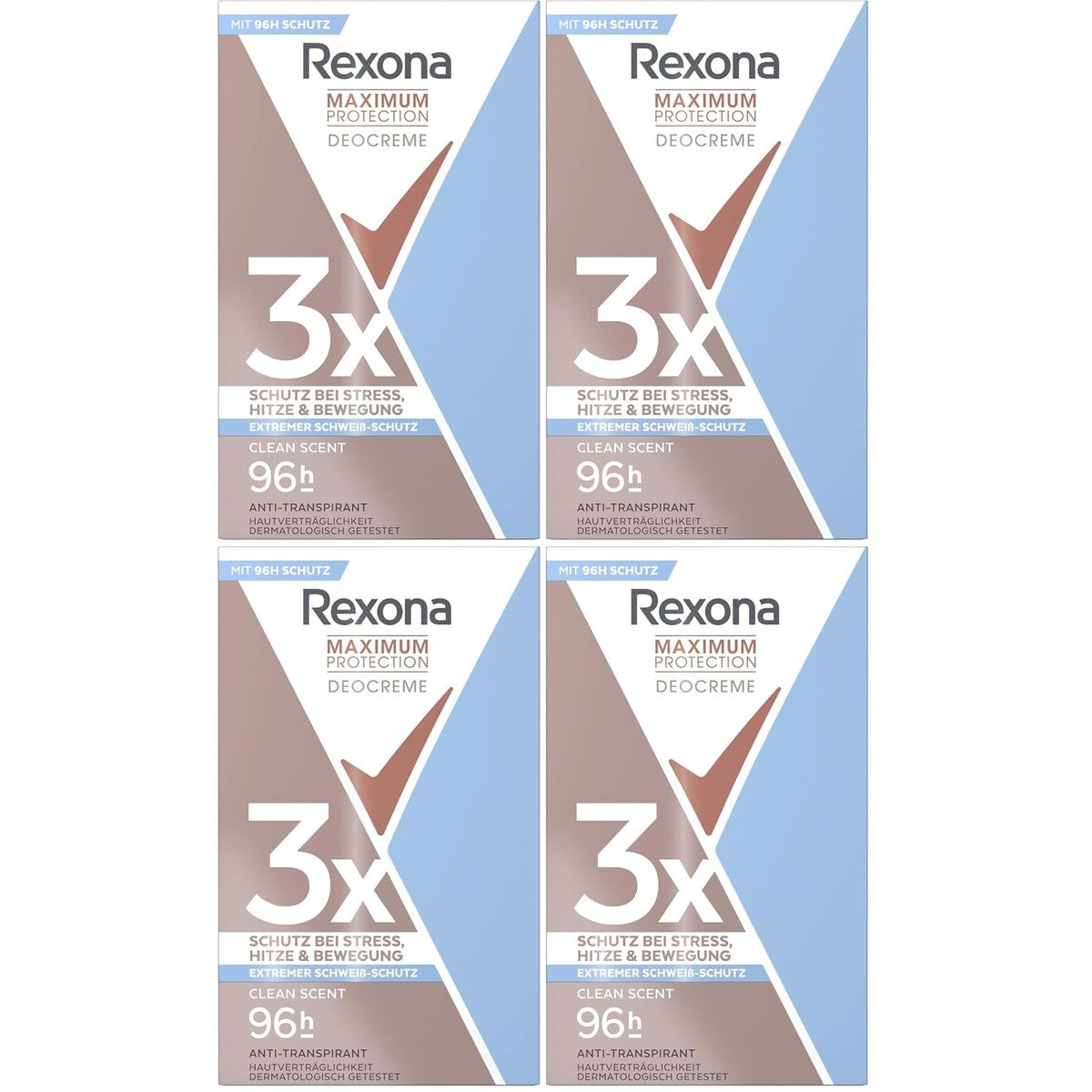 Rexona Maximum Protection Clean Scent 45 ml (4 stuks) – Rexona