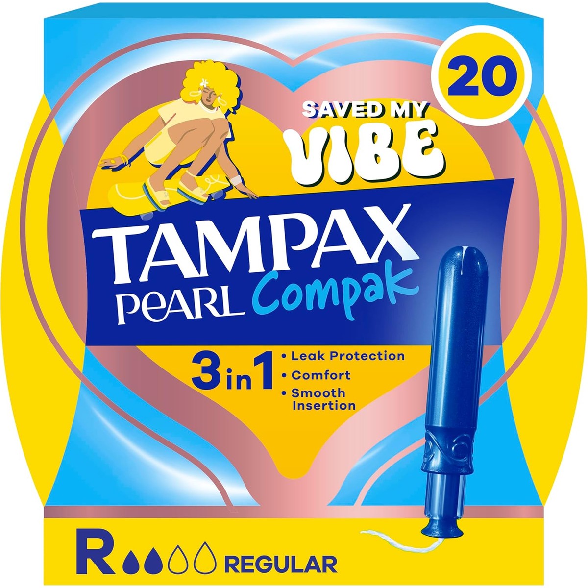 Tampax Compak Pearl Regular 1 stuks (16 tampons) – Tampax