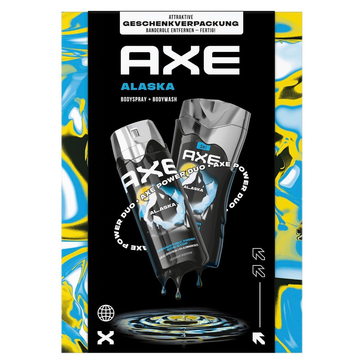 Axe Cadeauset Alaska Bodyspray & Douchegel 150 ml + 250 ml – Axe