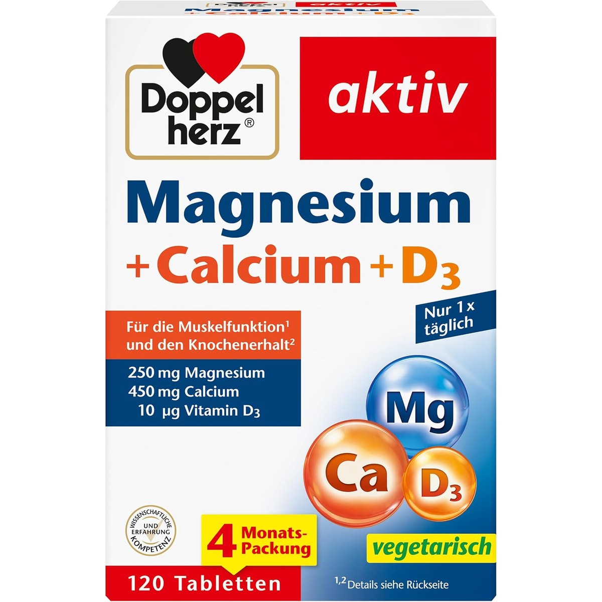 Doppelherz Magnesium + Calcium + D3 – Doppelherz