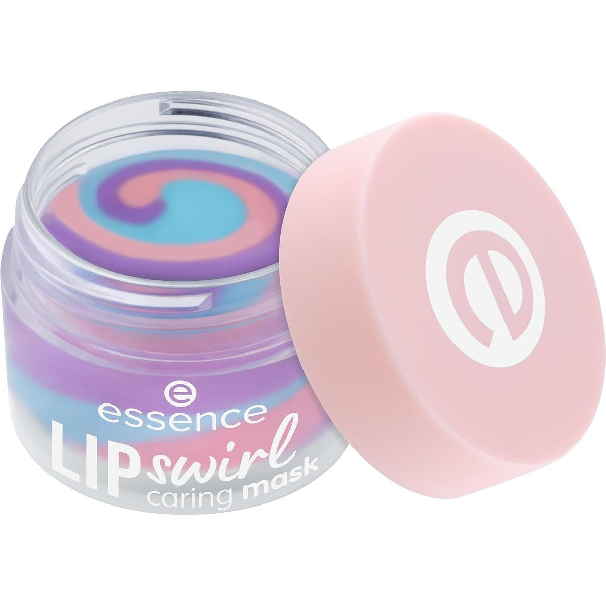 Essence Lip Swirl Caring Mask, nr. 01, meerkleurig, gladmakend, verzorgend, stralend fris, doorschijnend, veganistisch, zonder parabenen, zonder microplastic deeltjes, vrij van nanodeeltjes, per stuk | Verzorgende, gladmakende, intensief – Essence Cosmetics