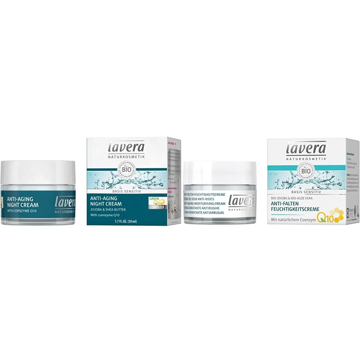lavera Q10 nacht- & dagcrème 1 x 50 ml + 1 x 50 ml – lavera