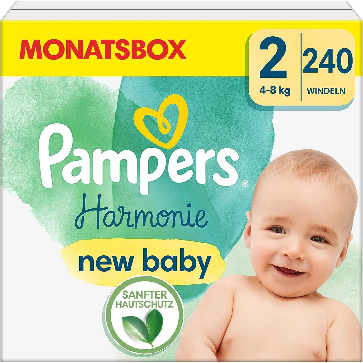 Pampers Harmonie Babyluiers maat 2 (4-8 kg) 240 stuks – Pampers