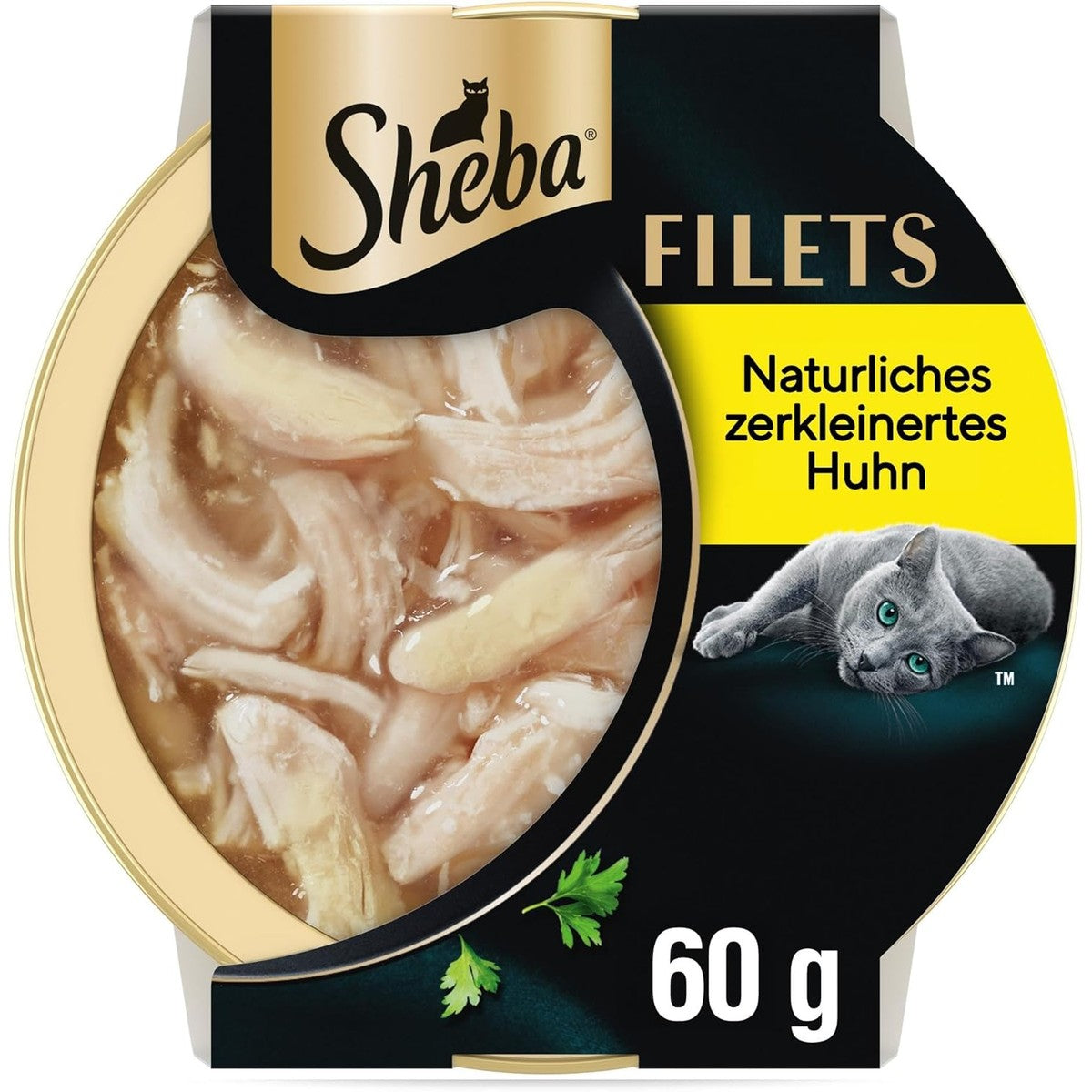 SHEBA Filets Adult kattenvoer in saus met kip, 16 x 60 g schaal – Sheba