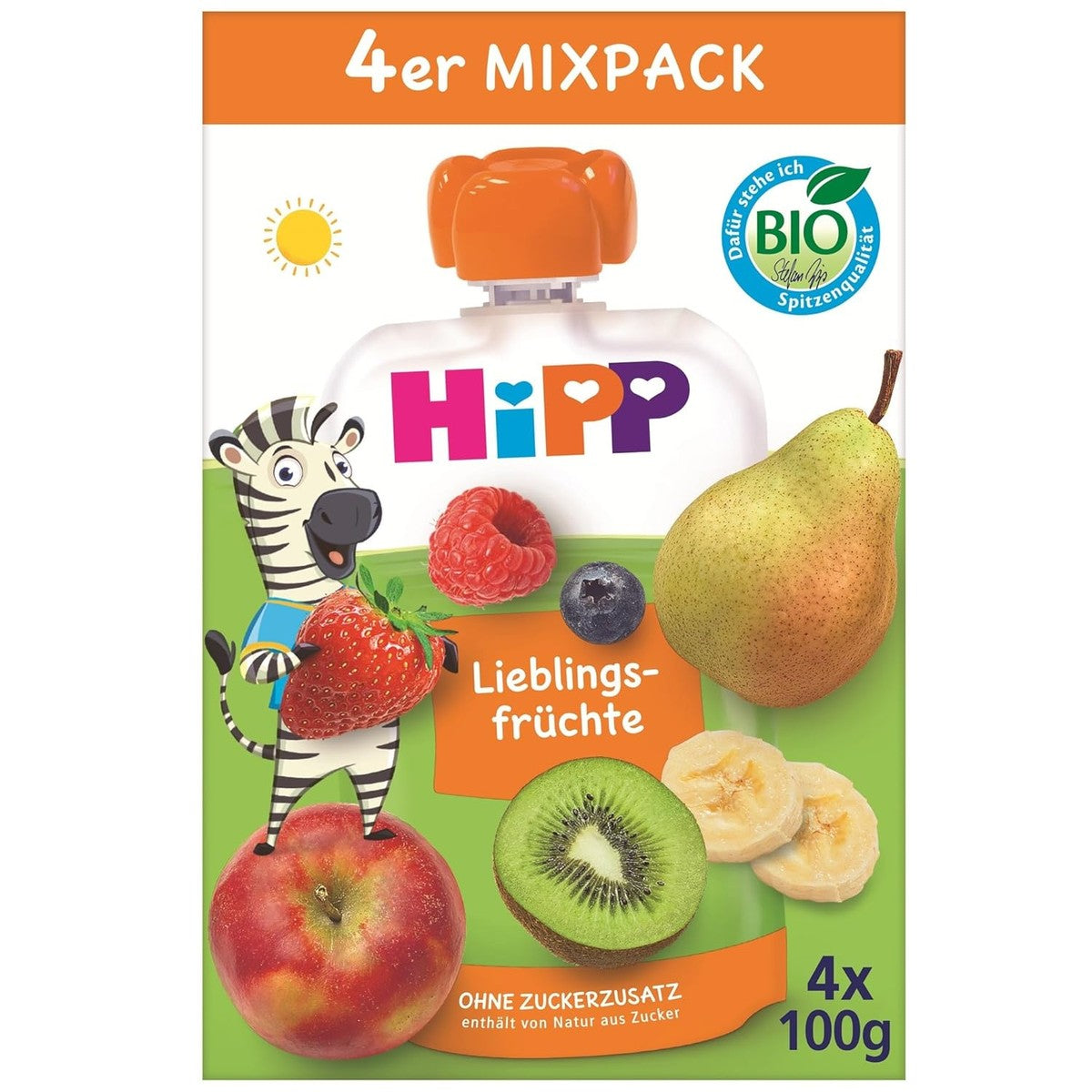 HiPP Bio Knetschie Mixpack Favoriete vruchten 16 stuks – HiPP