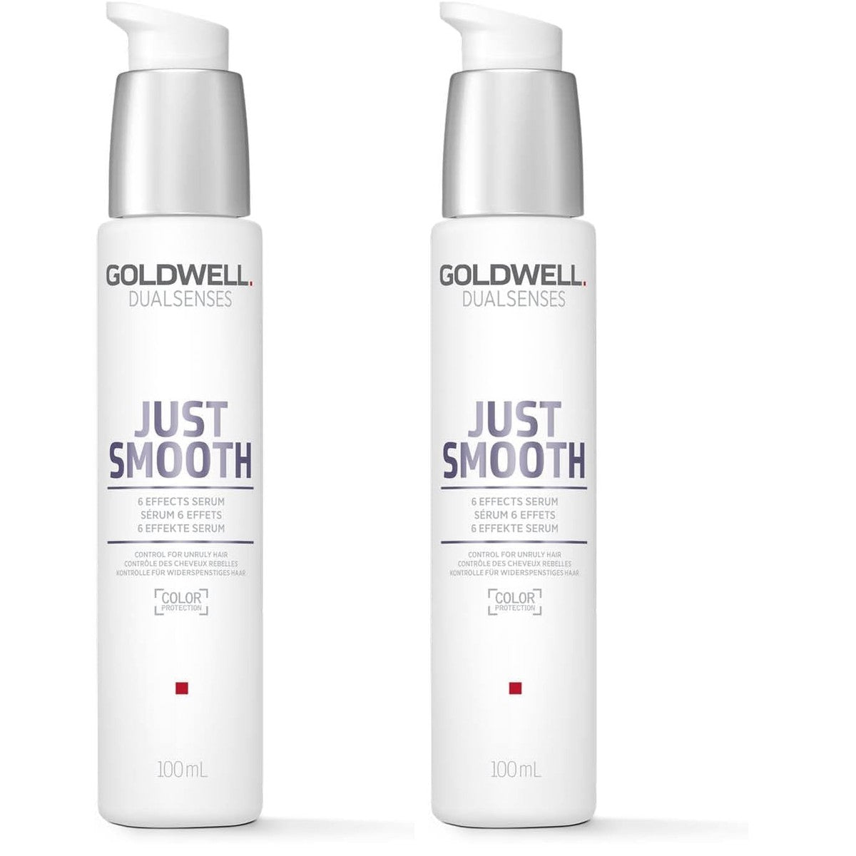 Goldwell Dualsenses Just Smooth Serum met 6 effecten voor weerbarstig en onrustig haar, 100 ml (verpakking van 2)