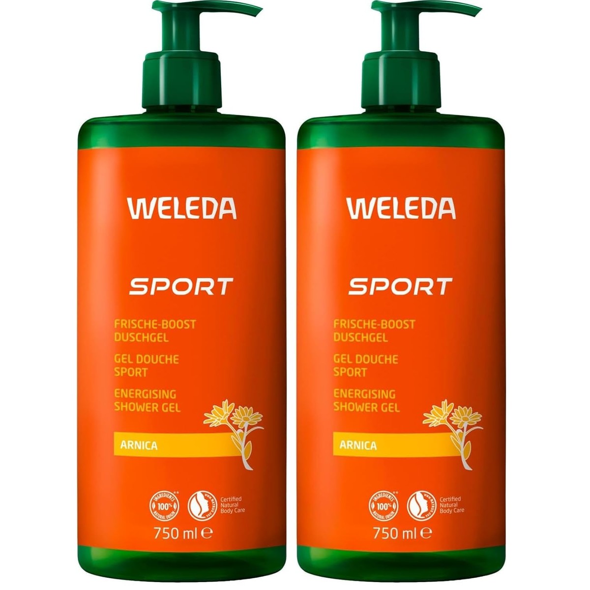 Weleda Bio Sport XXL Douchegel met Rozemarijn-Lavendelgeur 2 x 750 ml