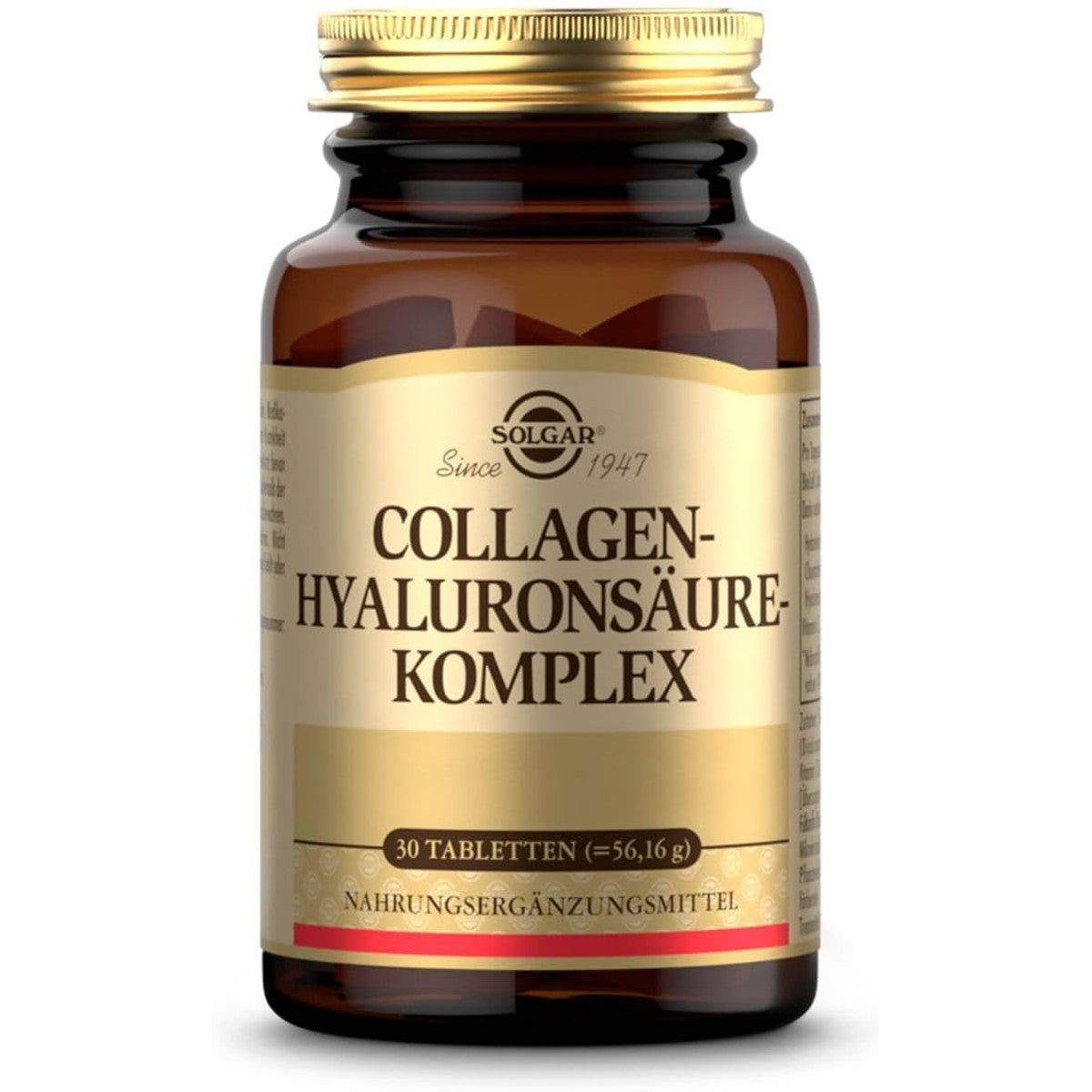 SOLGAR® Collageenhyaluronzuurcomplex, met gepatenteerd BioCell Collageen II® en vitamine C, 30 tabletten voor een maand – SOLGAR