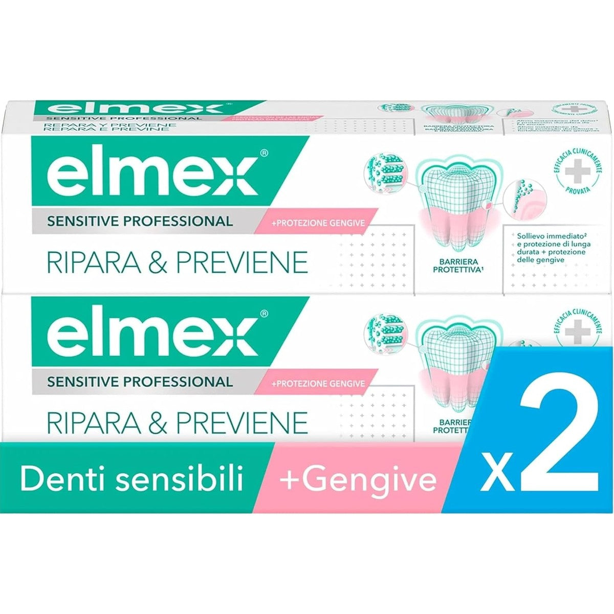 ELMEX Tandpasta Sensitive Professional Repair & Prevent 2 x 75 ml – ELMEX