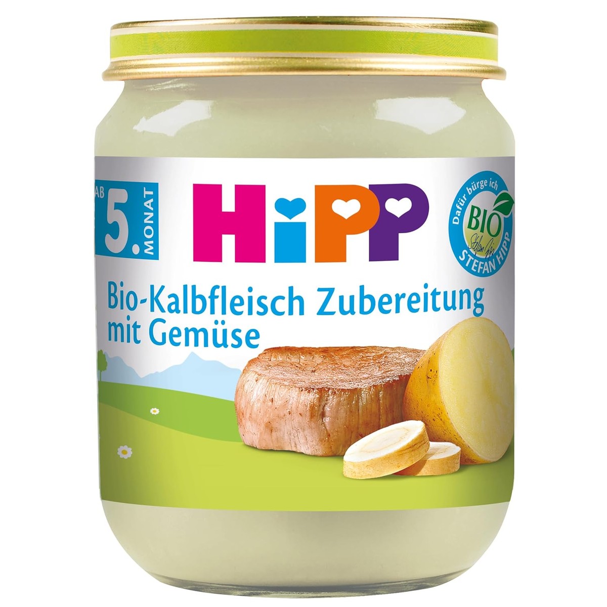 HiPP Vleesbereidingen kalfsvleesbereiding met groenten 6 x 125 g – HiPP