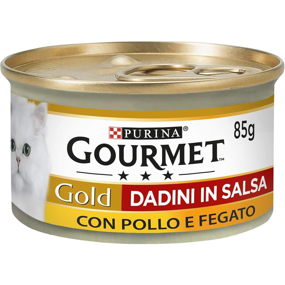 Purina Gourmet Gouden blokjes van vocht met saus kat met kip en lever, 24 blikjes à 85 g, 85 g (verpakking van 24 stuks) – Gourmet