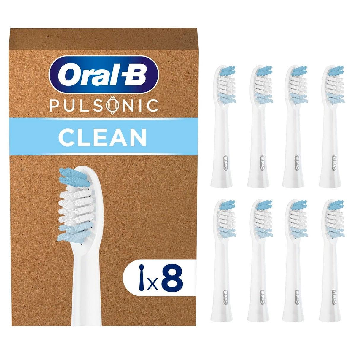 Oral-B Pulsonic Clean opzetborstels wit 8 stuks – Oral-B