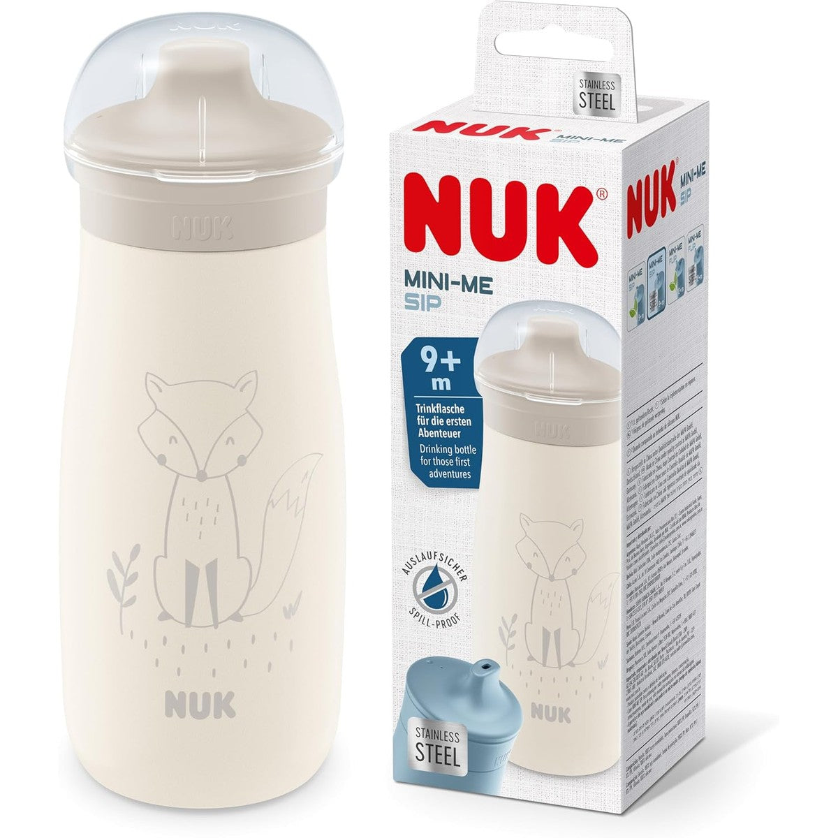 NUK Mini-Me Sip waterfles lichtbruin vos 300 ml – NUK