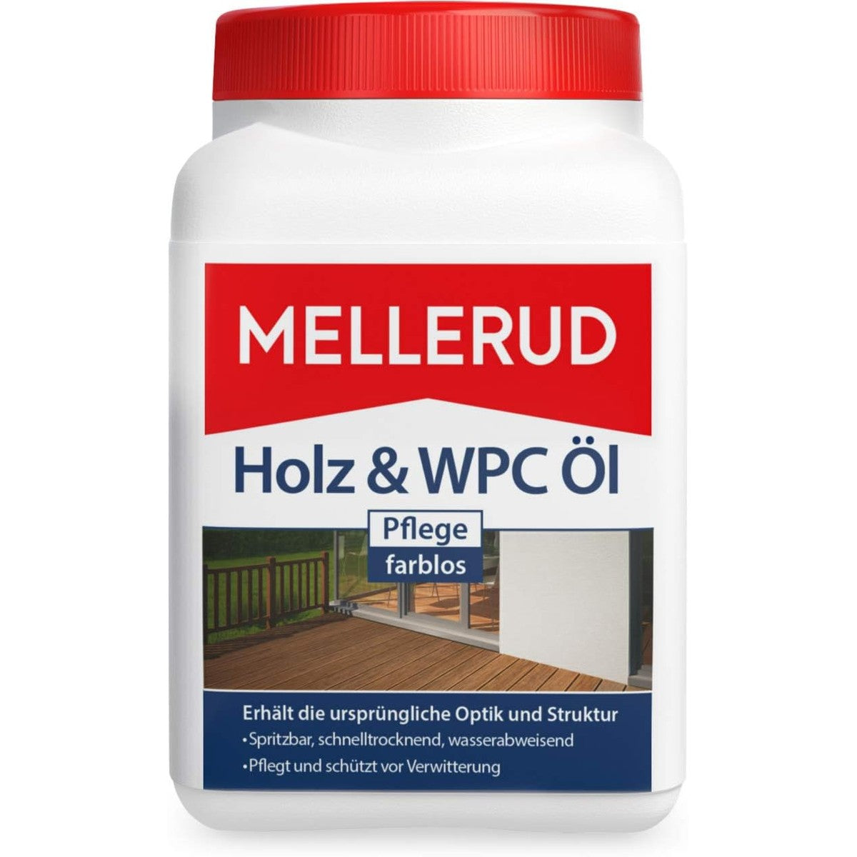 Mellerud Hout & WPC olie verzorging kleurloos 0,75 l – Mellerud