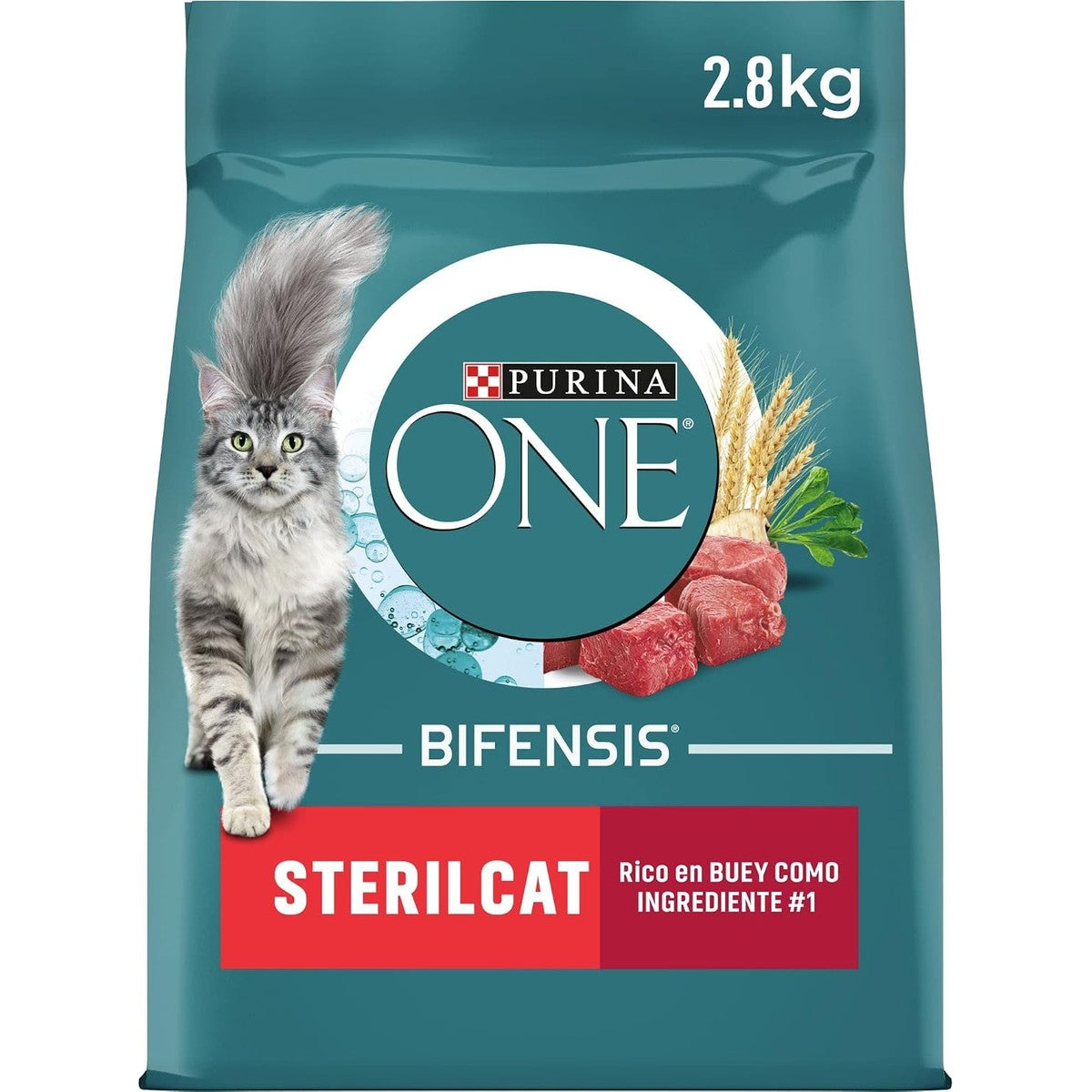 Purina ONE Bifensis Kattenvoer gesteriliseerd volwassenen met os, 4 zakken à 2,8 kg – PURINA ONE